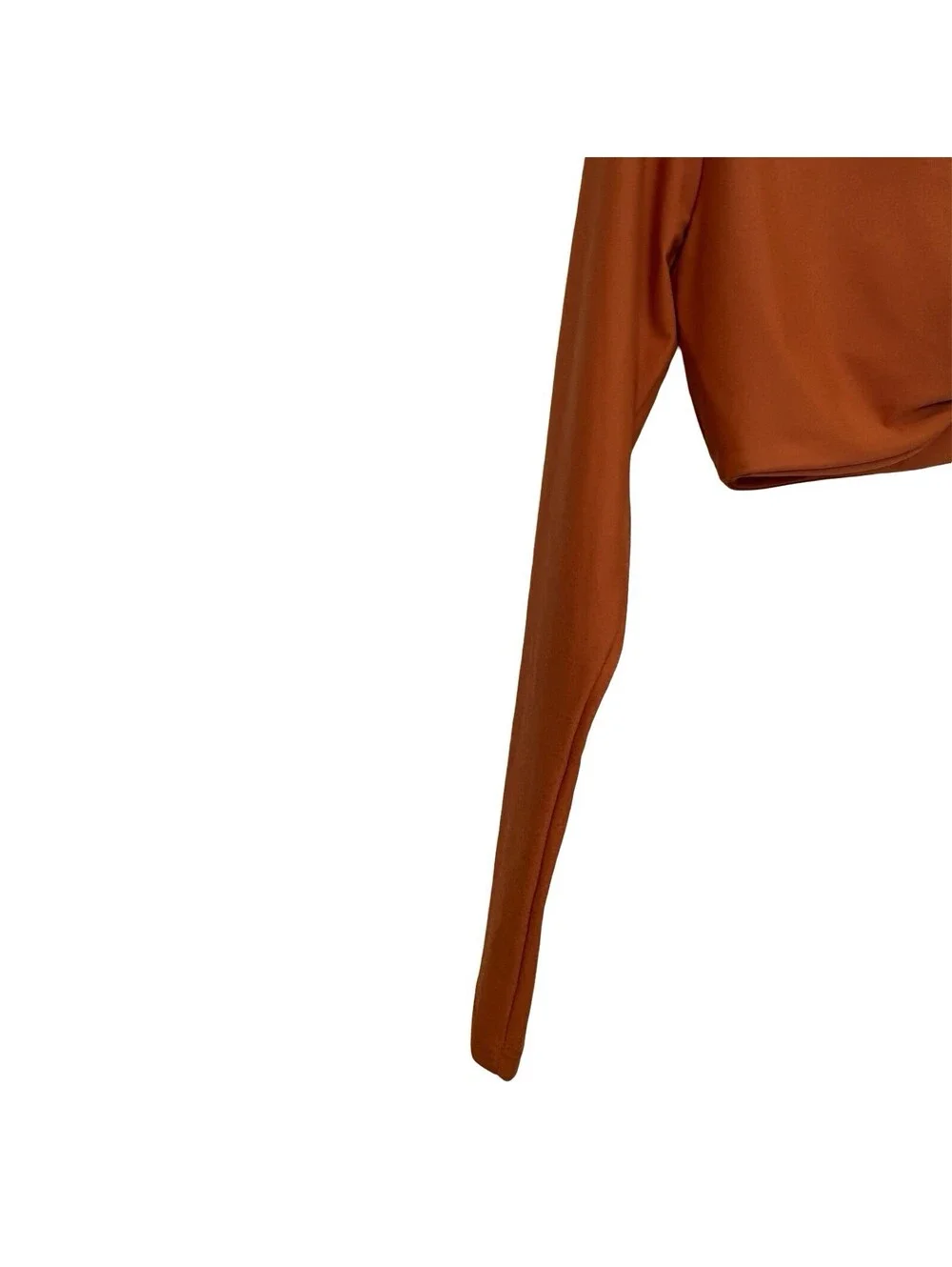 La Muse Cropped Swim Top Women’s Size XL Orange Long Sleeved NWT
